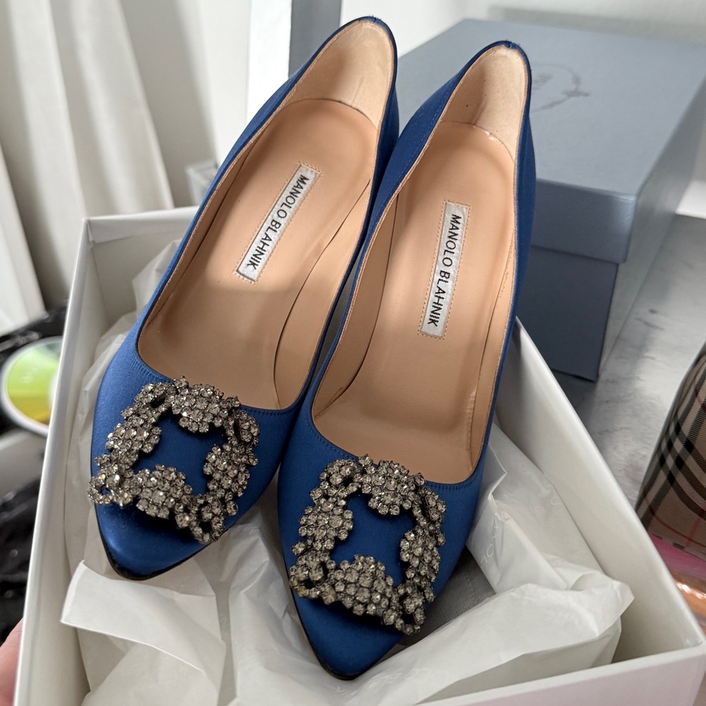Manolo Blahnik Blue Heels - Sex and the City
